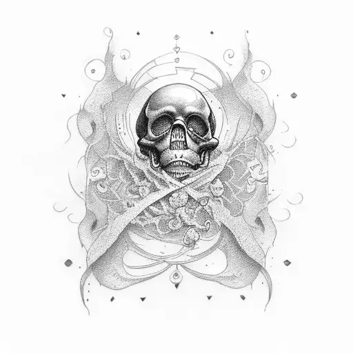 memento mori hourglass tattoo design idea