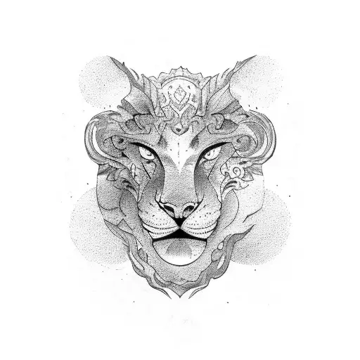 369 leo  tattoo design idea