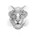 369 leo  tattoo design idea