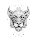 369 leo  tattoo design idea