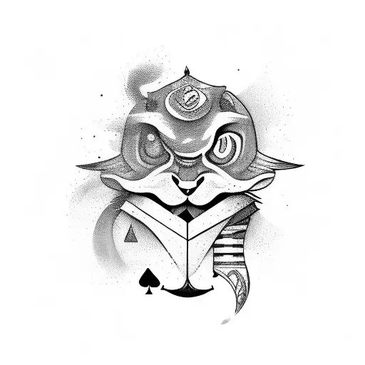 aces playung cards tattoo design idea