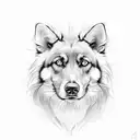 perro blanco  tattoo design idea