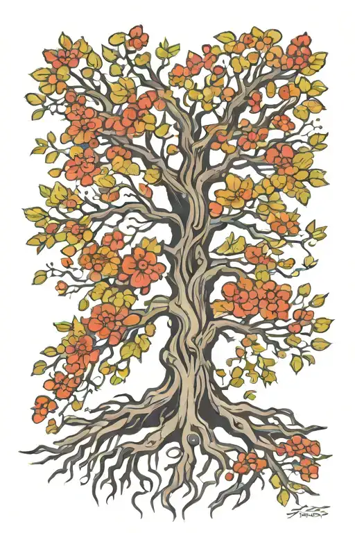 Spine Tree tattoo design idea