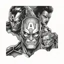 marvel characters tattoo design idea