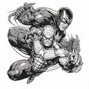 marvel characters tattoo design idea