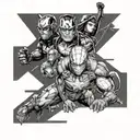 marvel characters tattoo design idea