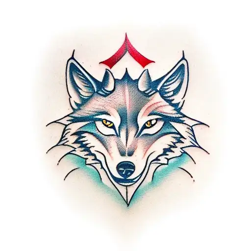 Mechanical Wolf tattoo design idea