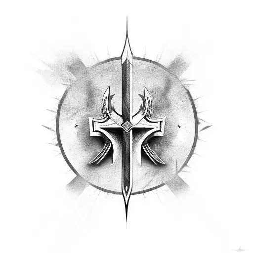 templar knight tattoo design idea