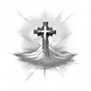 Joshua 1:9 Christian Cross tattoo design idea
