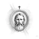 Joshua 1:9 Christian Cross tattoo design idea