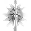 Joshua 1:9 Christian Cross tattoo design idea