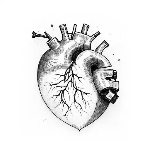 crying heart tattoo design idea
