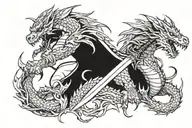 Sword Dragon Slayer tattoo design idea