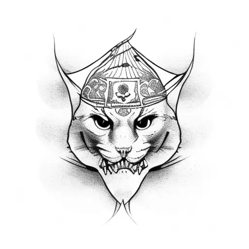 schädel mit bandana tattoo design idea
