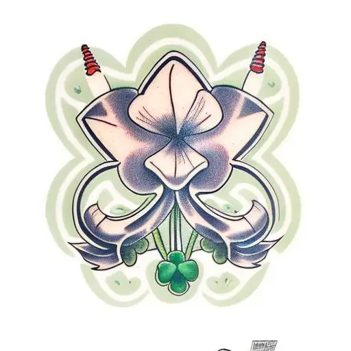 shamrock good luck tattoo design idea