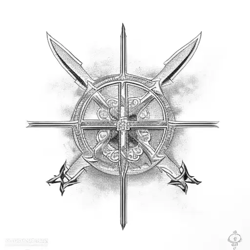 crusades cross tattoo design idea