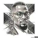 Malcolm X as Erick Killmonger tattoo design idea