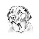 labrador tattoo design idea