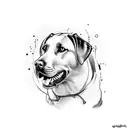 labrador tattoo design idea
