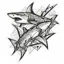 shark tattoo design idea