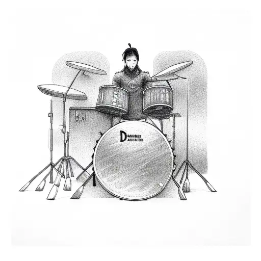 drummer tattoo design idea