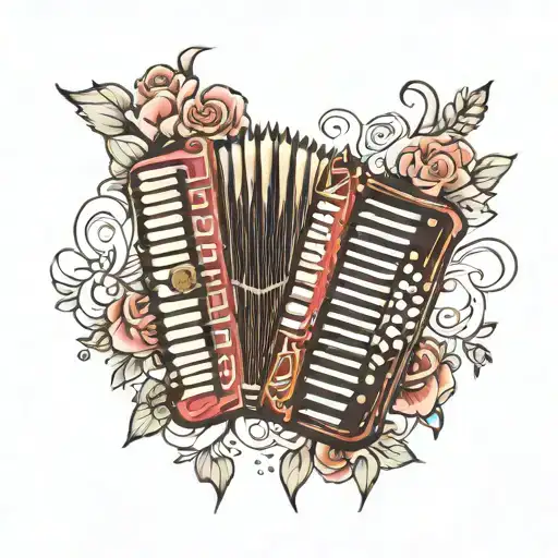 accordion inspired tattoo tattoo design idea