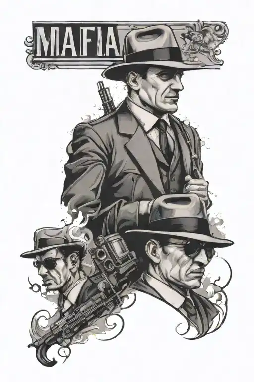 mafia tattoo design idea