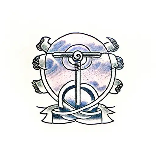 A barbell intertwined with a Bible verse tattoo design idea