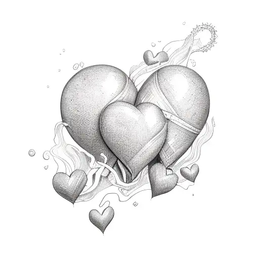 4 hearts tattoo design idea
