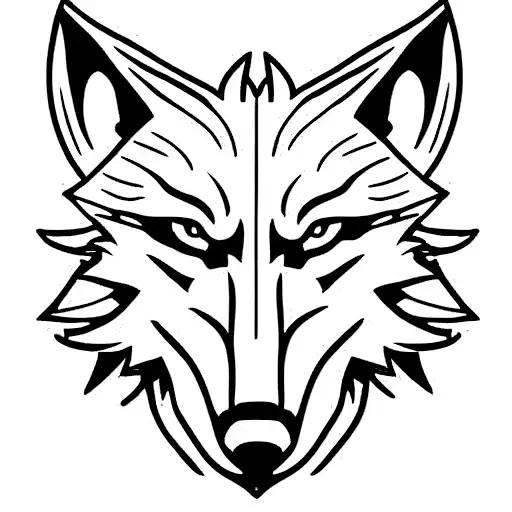 logo of the witcher 3 wolf school tattoo design idea