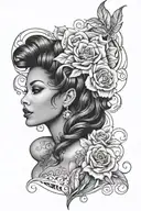Create a unique sleeve tattoo including the following: Mothers name(Latoya), New York Yankees, great grandmothers pasing tattoo design idea