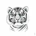 tiger with cubs  tattoo design idea