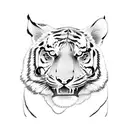 tiger with cubs  tattoo design idea