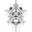 lion with Jesus christ  tattoo design idea