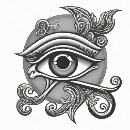 eye of horus eye tattoo design idea