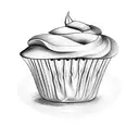 3 small cupcakes tattoo design idea