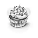 3 small cupcakes tattoo design idea