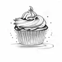 3 small cupcakes tattoo design idea