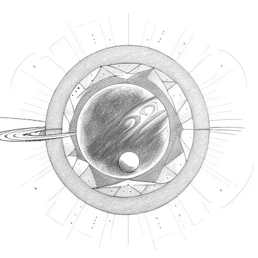 Solar system tattoo design idea