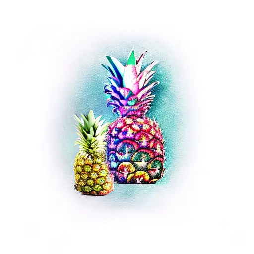 Pineapple tattoo design idea