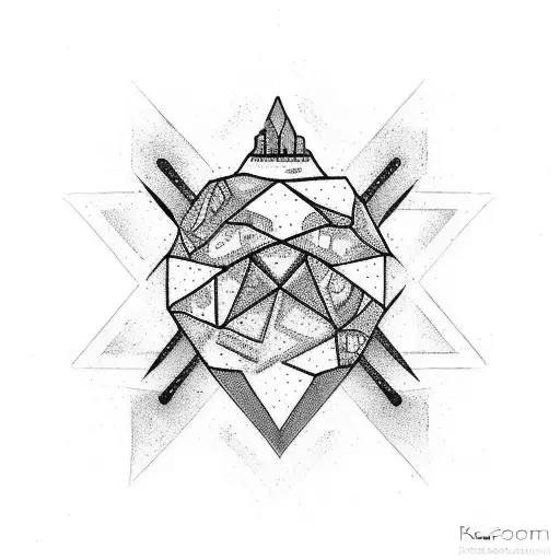 kuretake lines tattoo design idea