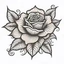 rose tattoo design idea