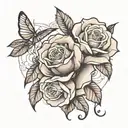 rose tattoo design idea