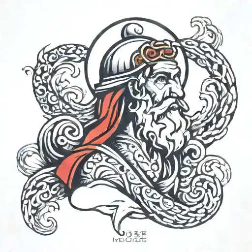 Moses parts Red Sea tattoo design idea