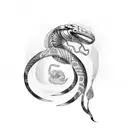 king cobra wrapped tattoo design idea