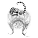 king cobra wrapped tattoo design idea