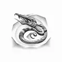 king cobra wrapped tattoo design idea