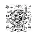 culinary and software development tattoo design idea