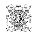 culinary and software development tattoo design idea