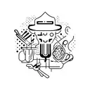 culinary and software development tattoo design idea